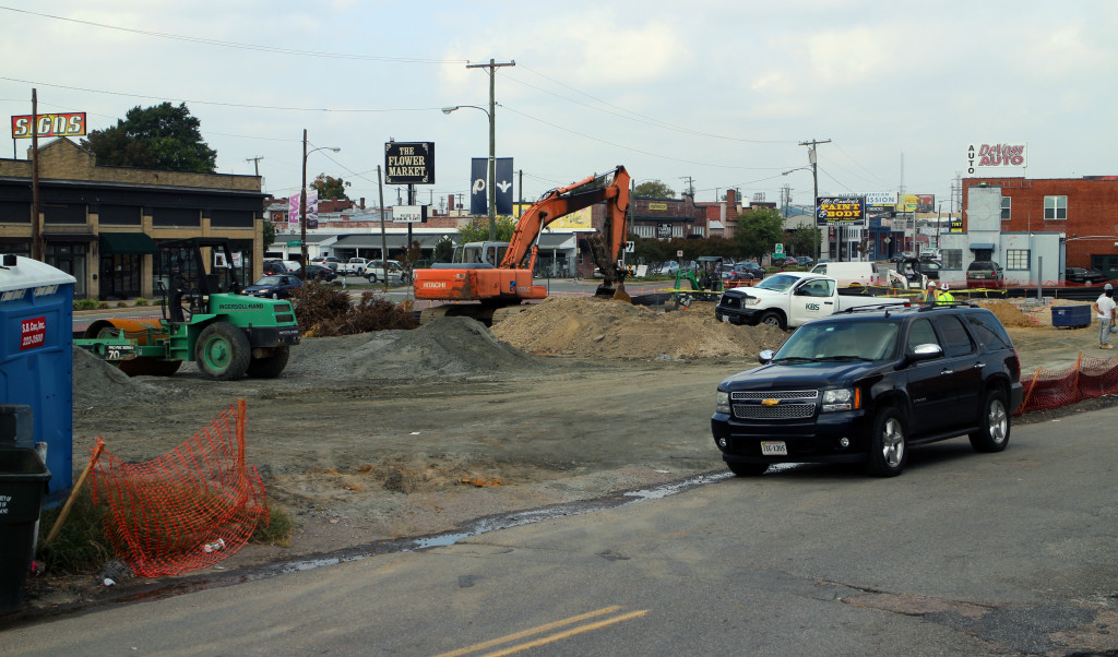 Construction is underway on Boulevard. Photos by Michael Thompson.