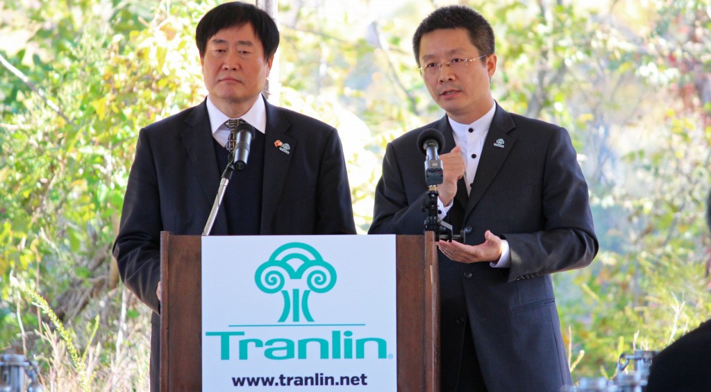 Tranlin held a groundbreaking for its planned factory on Thursday. Photos by Michael Schwartz.